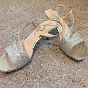 Nelda Silver Glitter heel
